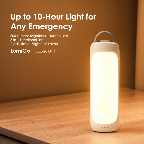 Second image of oraimo LumiGo 300 Lumens Emergency Light 2PCs