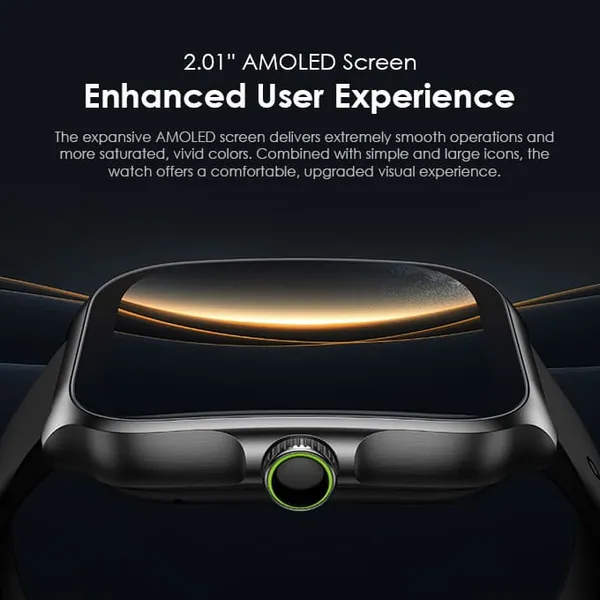 Second image of oraimo Watch Nova AM 2.01" AMOLED Screen Curved Cover Smart Watch